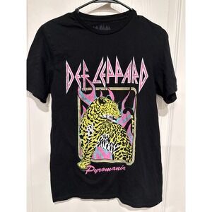 Def Leppard Pyromania Graphic Goodie Two Sleeves Black Small Rock Band Tee